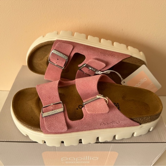 Birkenstock Papillio Arizona Chunky Platform PAP Pink Sandal. Size: 7, 8, 38, 39 - Picture 3 of 11
